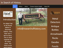Tablet Screenshot of insearchofhistory.com